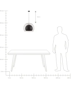 Lampadario LIRI Metallo Nero