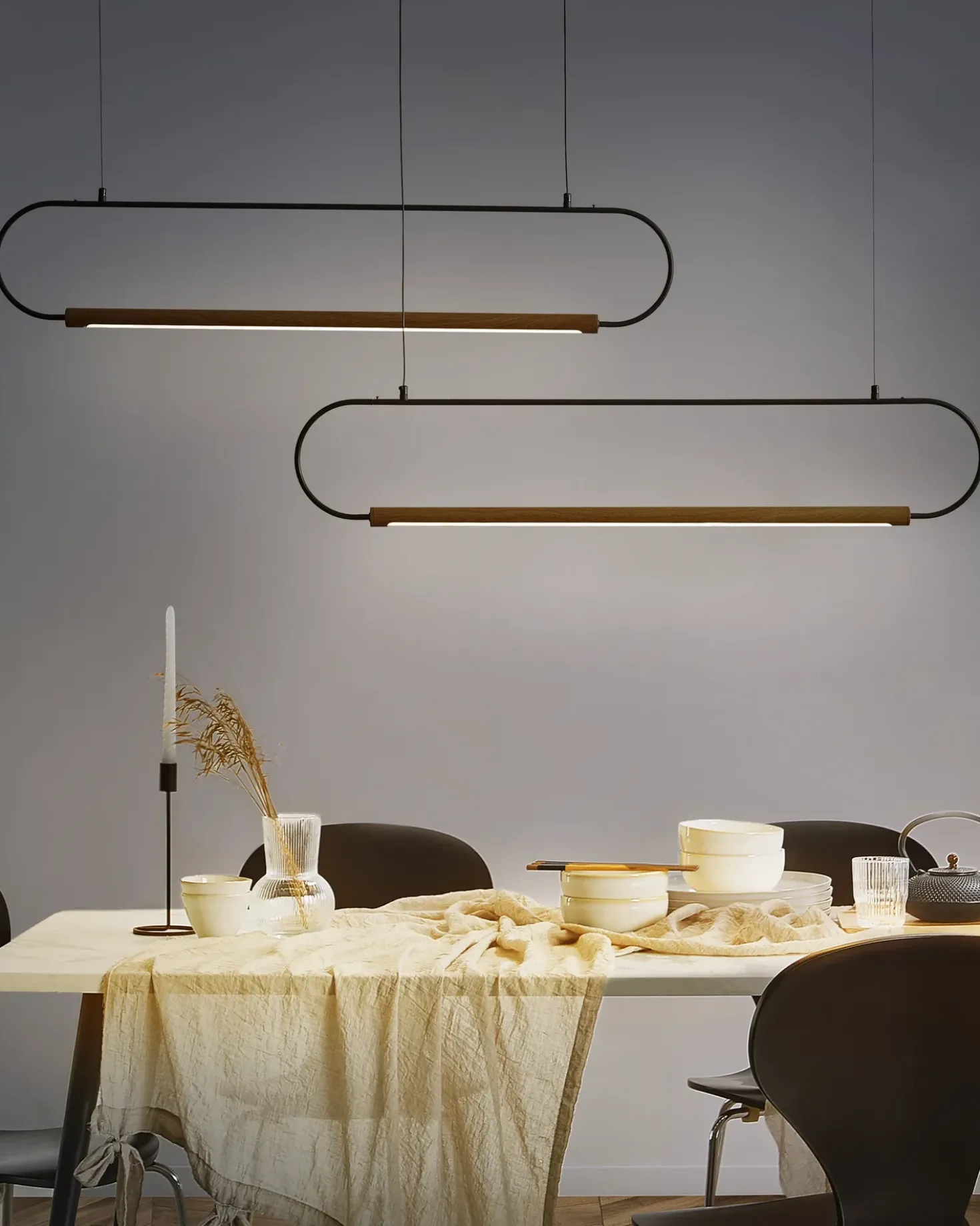 Lampadario LOGONE Metallo Nero