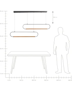 Lampadario LOGONE Metallo Nero