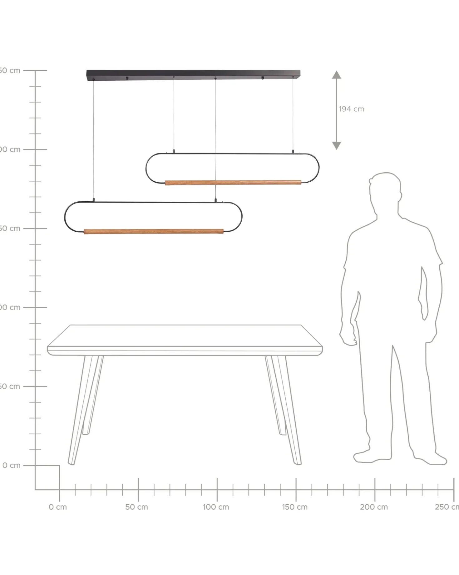 Lampadario LOGONE Metallo Nero