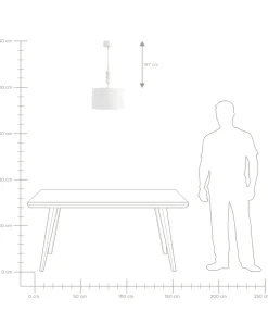 Lampadario LOKY Metallo Bianco