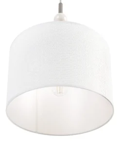 Lampadario LOKY Metallo Bianco/Beige