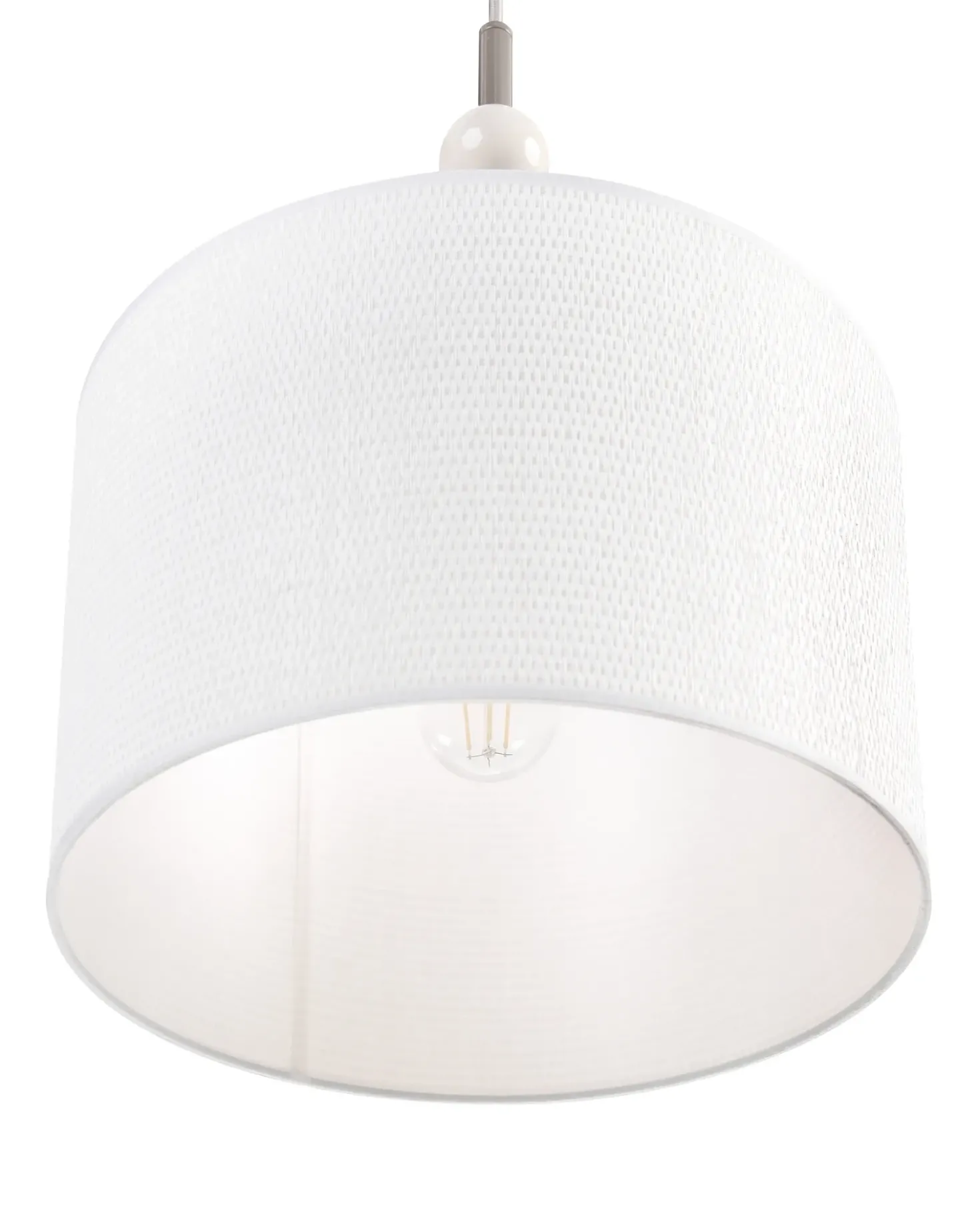 Lampadario LOKY Metallo Bianco/Beige
