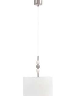 Lampadario LOKY Metallo Bianco/Beige