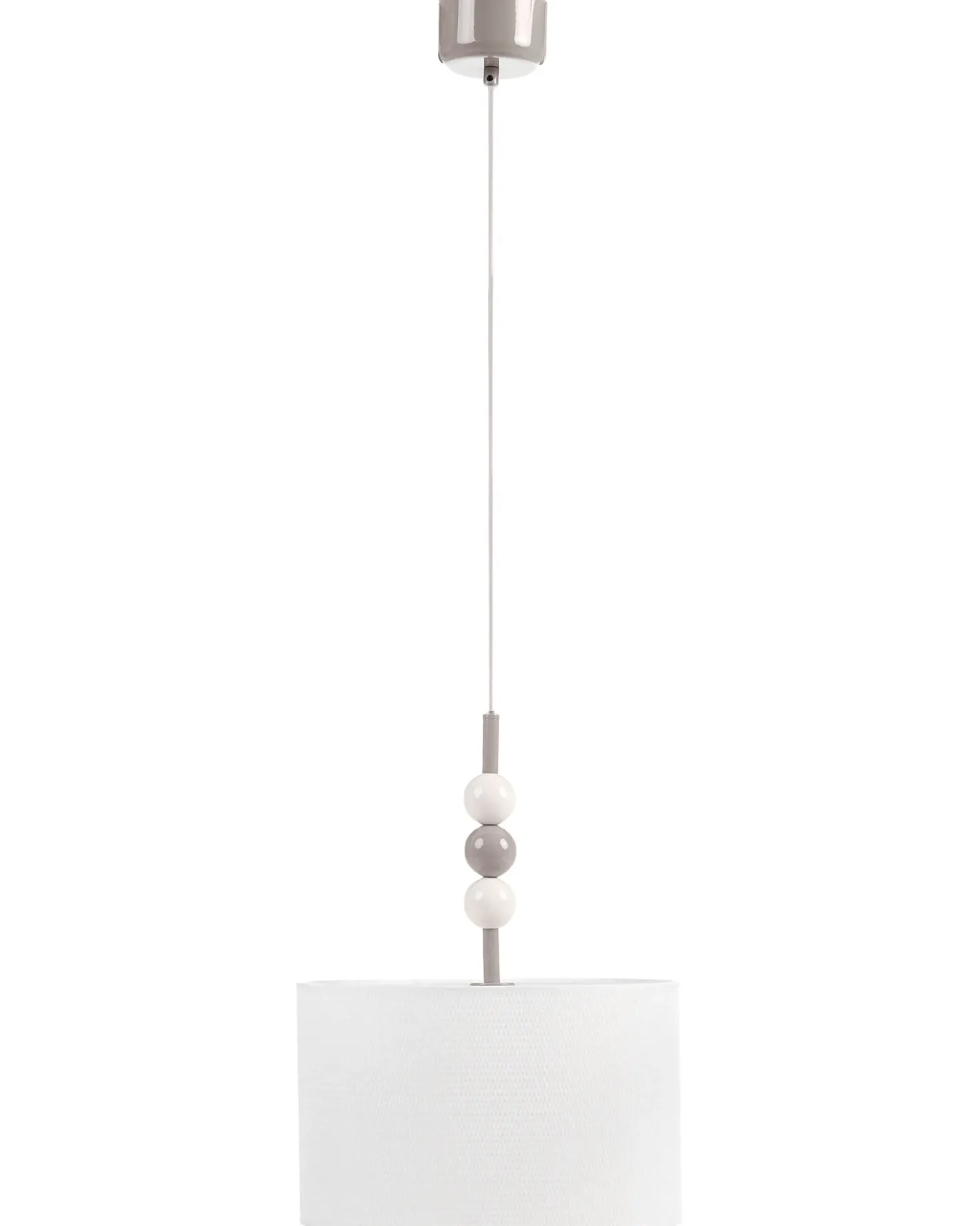 Lampadario LOKY Metallo Bianco/Beige