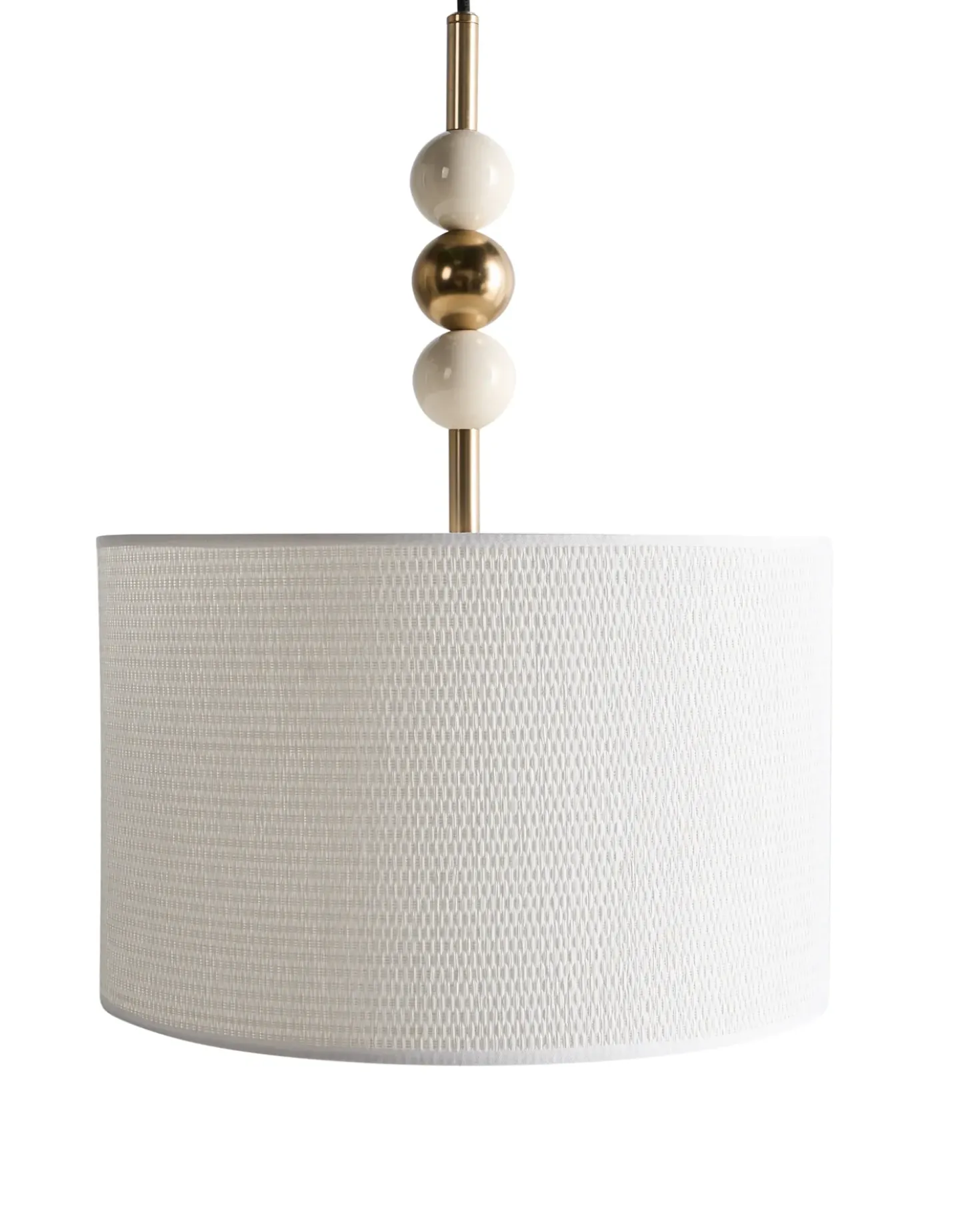 Lampadario LOKY Metallo Ottone/Beige