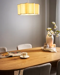 Lampadario LUENHA Metallo Beige