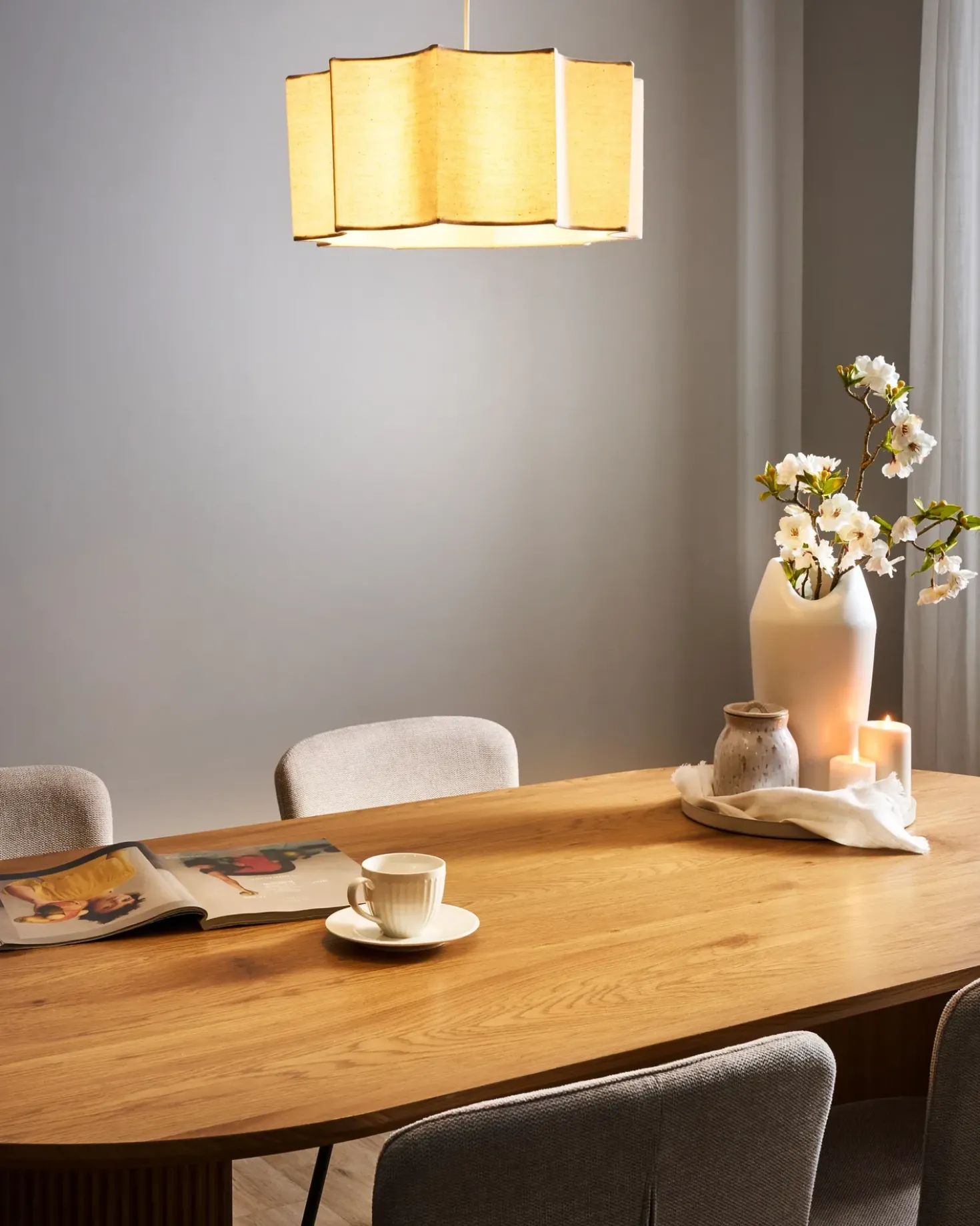 Lampadario LUENHA Metallo Beige