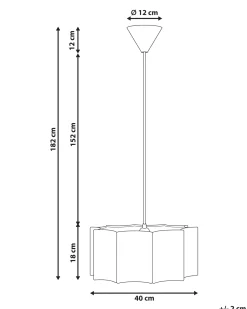 Lampadario LUENHA Metallo Beige