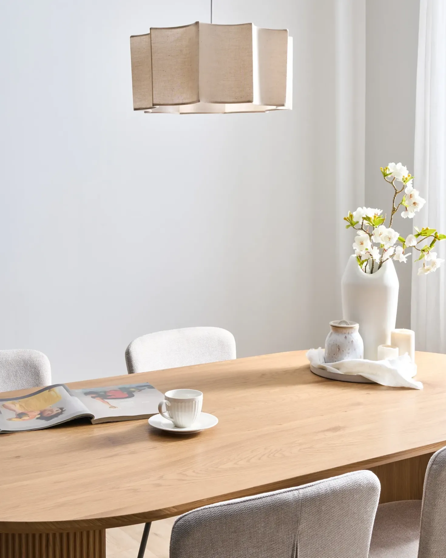 Lampadario LUENHA Metallo Beige