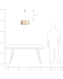 Lampadario LUENHA Metallo Beige