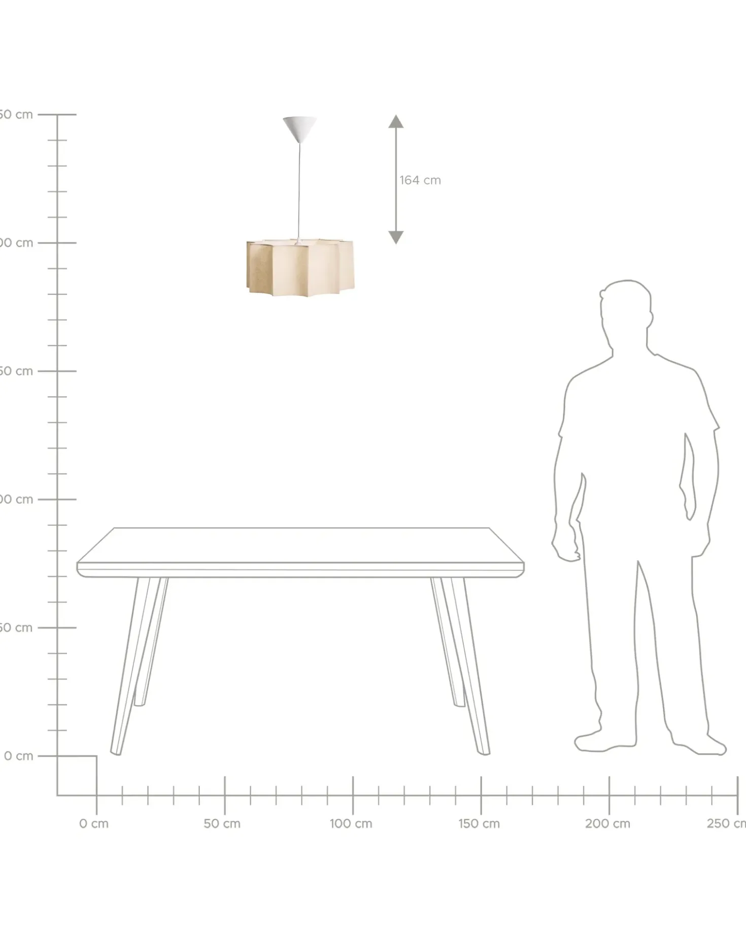 Lampadario LUENHA Metallo Beige