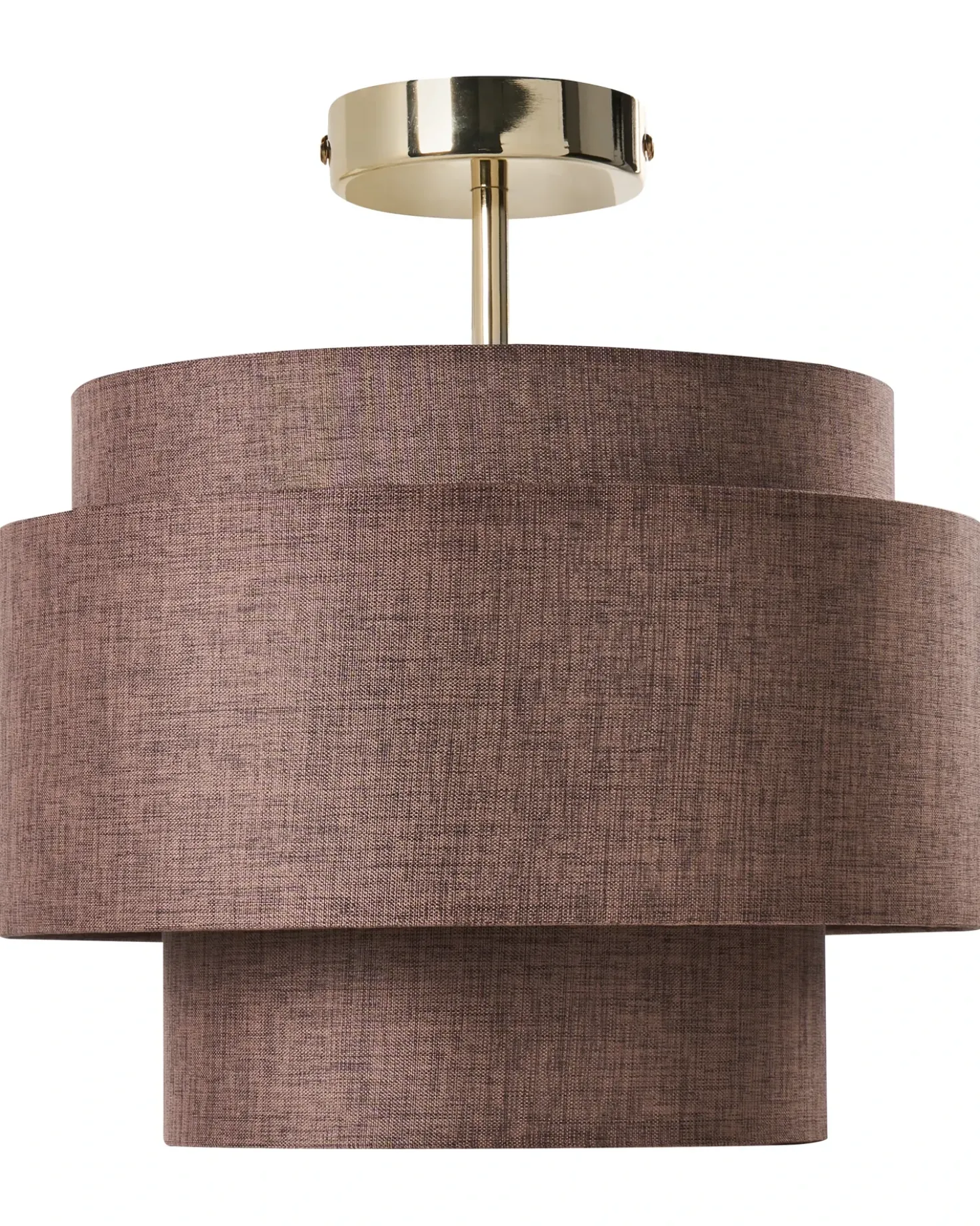 Lampadario LUKAGO Lino Marrone