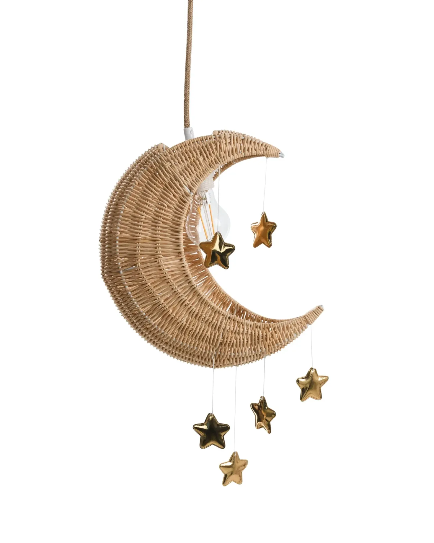 Lampadario Luna ORCHON Rattan Naturale