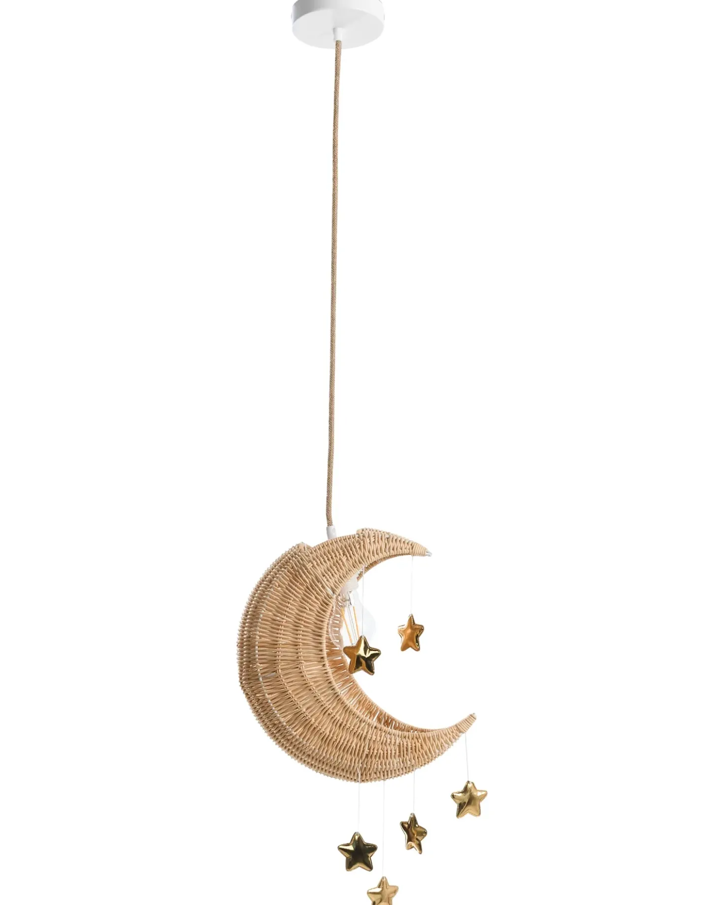 Lampadario Luna ORCHON Rattan Naturale