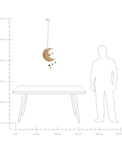 Lampadario Luna ORCHON Rattan Naturale