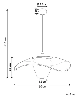 Lampadario LUNGA Metallo Bianco