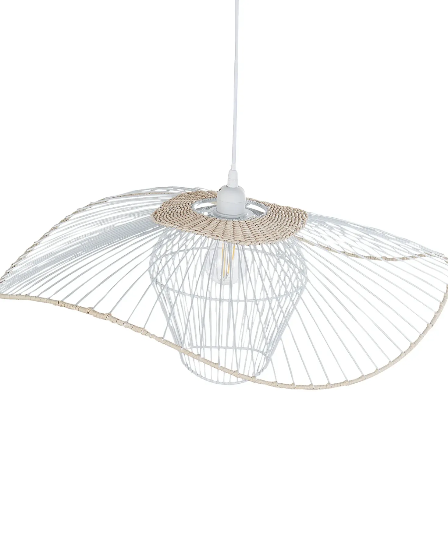 Lampadario LUNGA Metallo Bianco