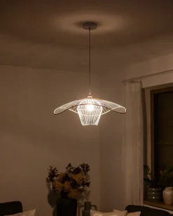 Lampadario LUNGA Metallo Bianco