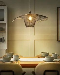 Lampadario LUNGA Metallo Nero