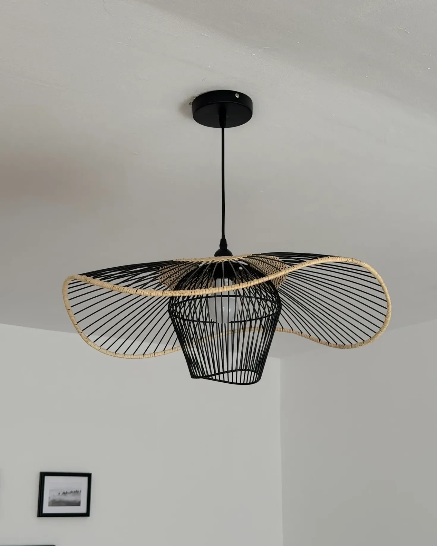 Lampadario LUNGA Metallo Nero