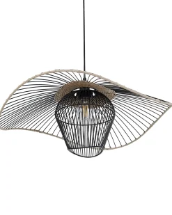Lampadario LUNGA Metallo Nero
