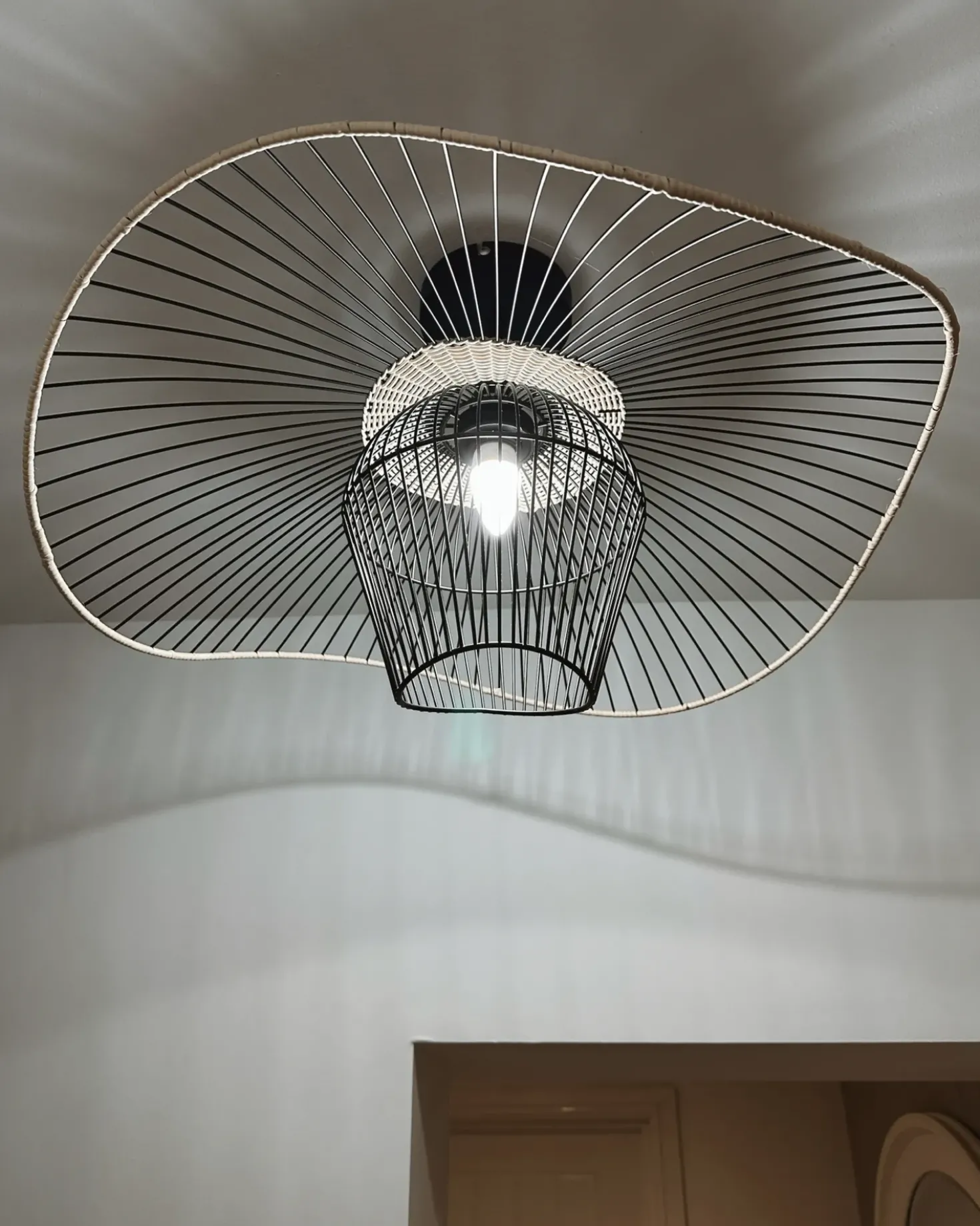 Lampadario LUNGA Metallo Nero