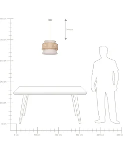 Lampadario LUYANO Rattan Beige