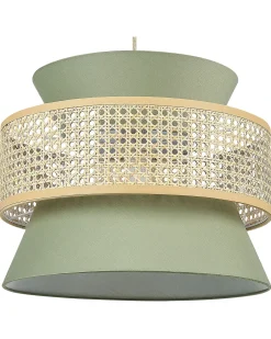 Lampadario LUYANO Rattan Verde chiaro