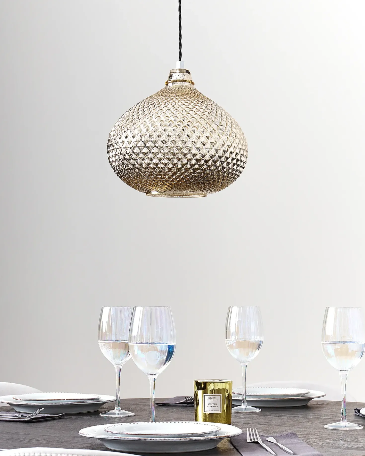 Lampadario MADON Vetro Oro