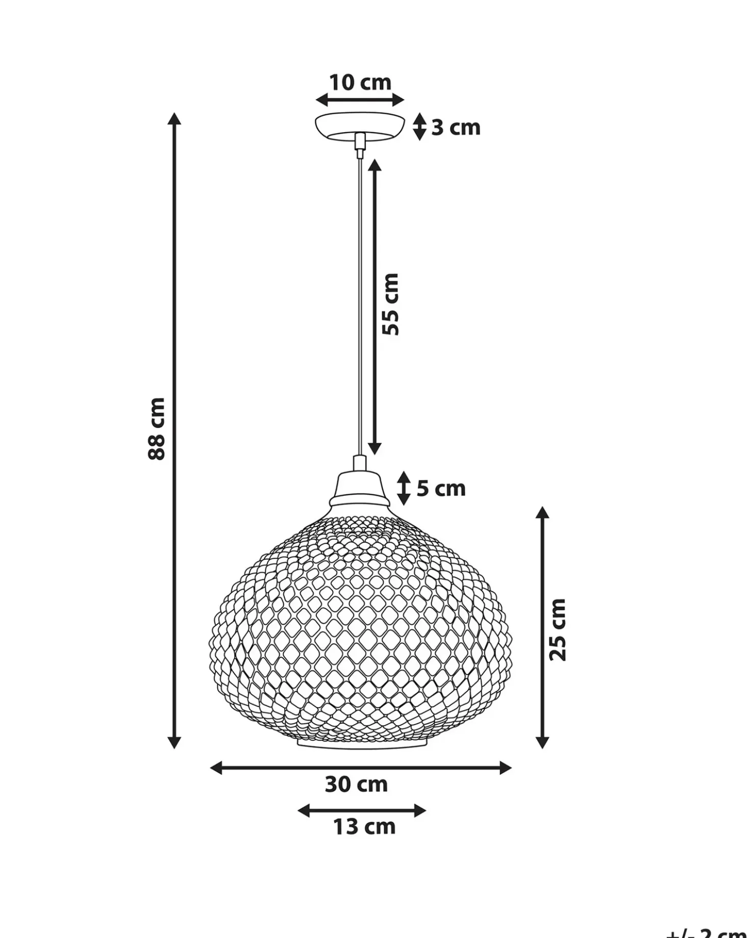 Lampadario MADON Vetro Oro