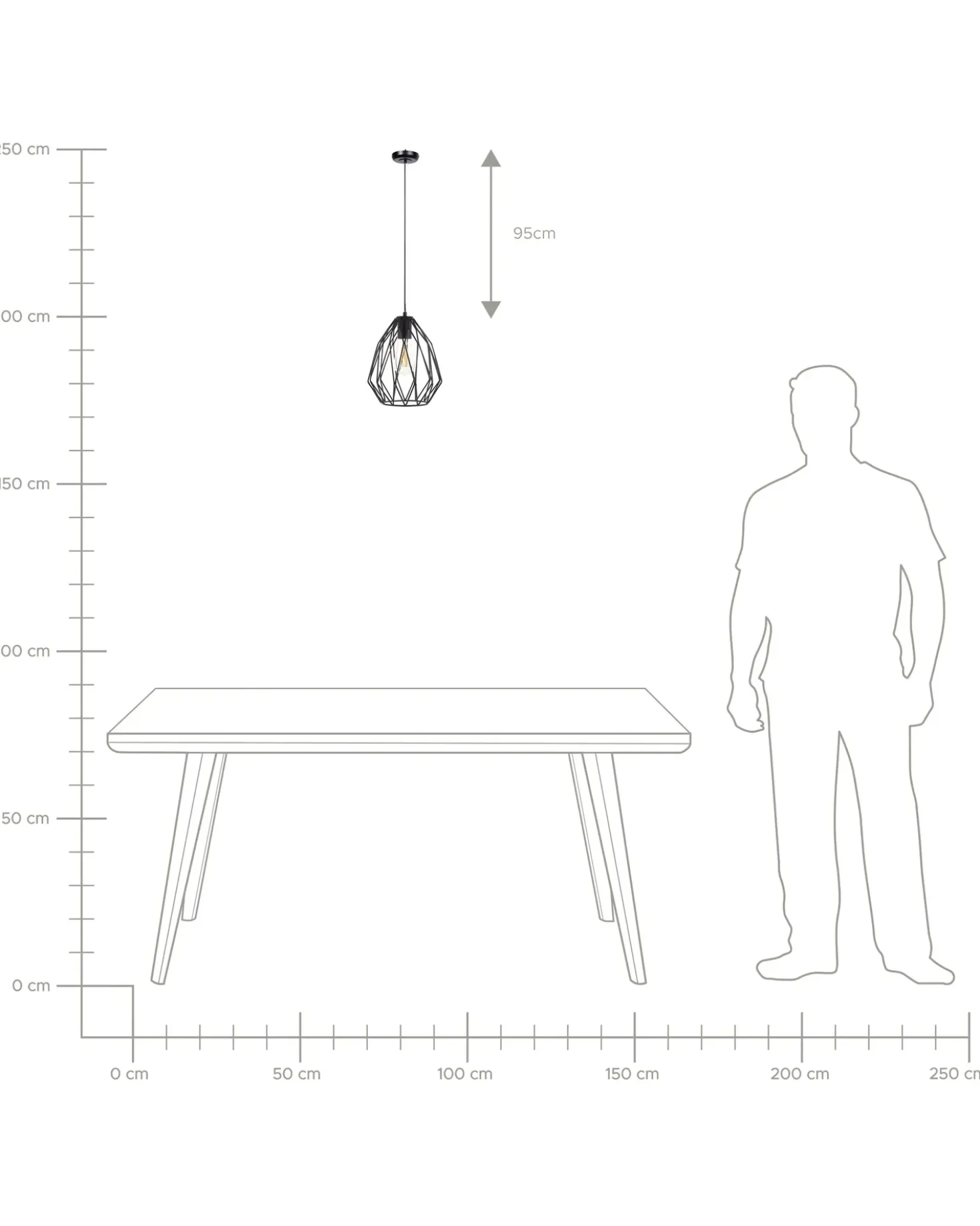 Lampadario MAGRA Metallo Nero