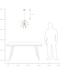 Lampadario MAGUSE Metallo Oro