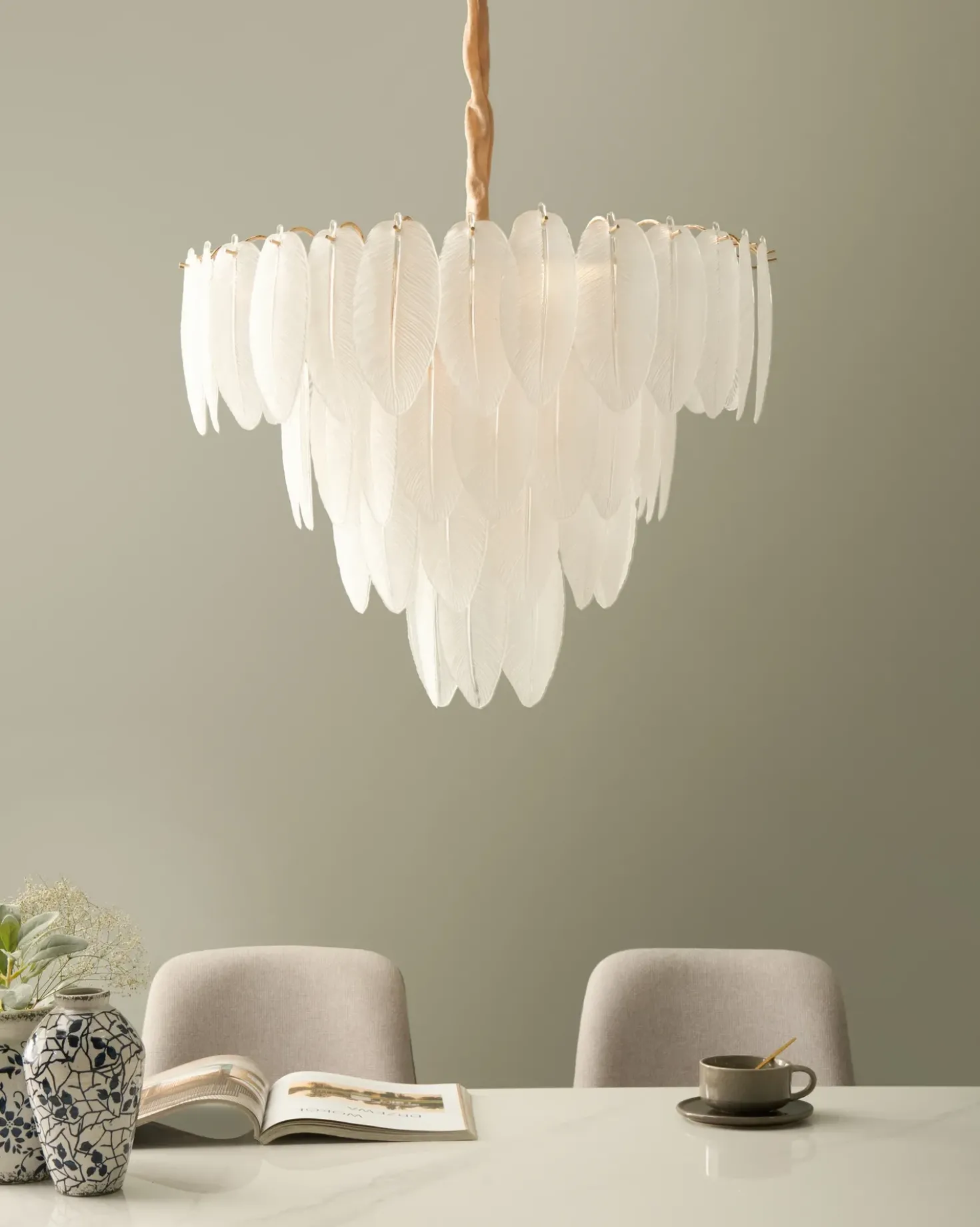 Lampadario MAHAICA Vetro Ottone