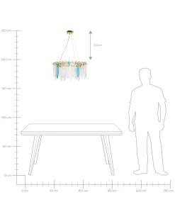 Lampadario MALACCA Vetro Multicolore