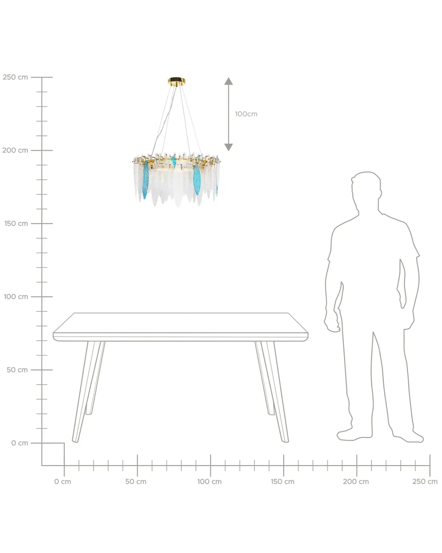 Lampadario MALACCA Vetro Multicolore