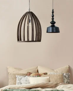 Lampadario MANAIR Legno di mango Marrone scuro