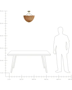 Lampadario MANDEKAL Rattan Naturale