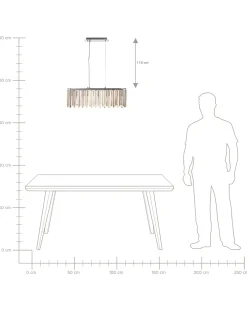Lampadario MANDEO Vetro Argento