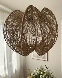 Lampadario MANINGA Corda di carta Marrone chiaro