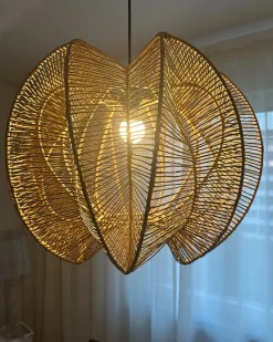 Lampadario MANINGA Corda di carta Marrone chiaro