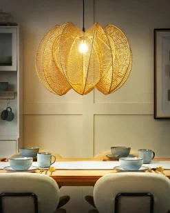 Lampadario MANINGA Corda di carta Marrone chiaro