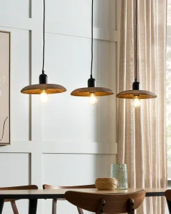 Lampadario MANJEERA Legno di mango Marrone scuro