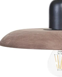 Lampadario MANJEERA Legno di mango Marrone scuro