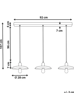 Lampadario MANJEERA Legno di mango Marrone scuro