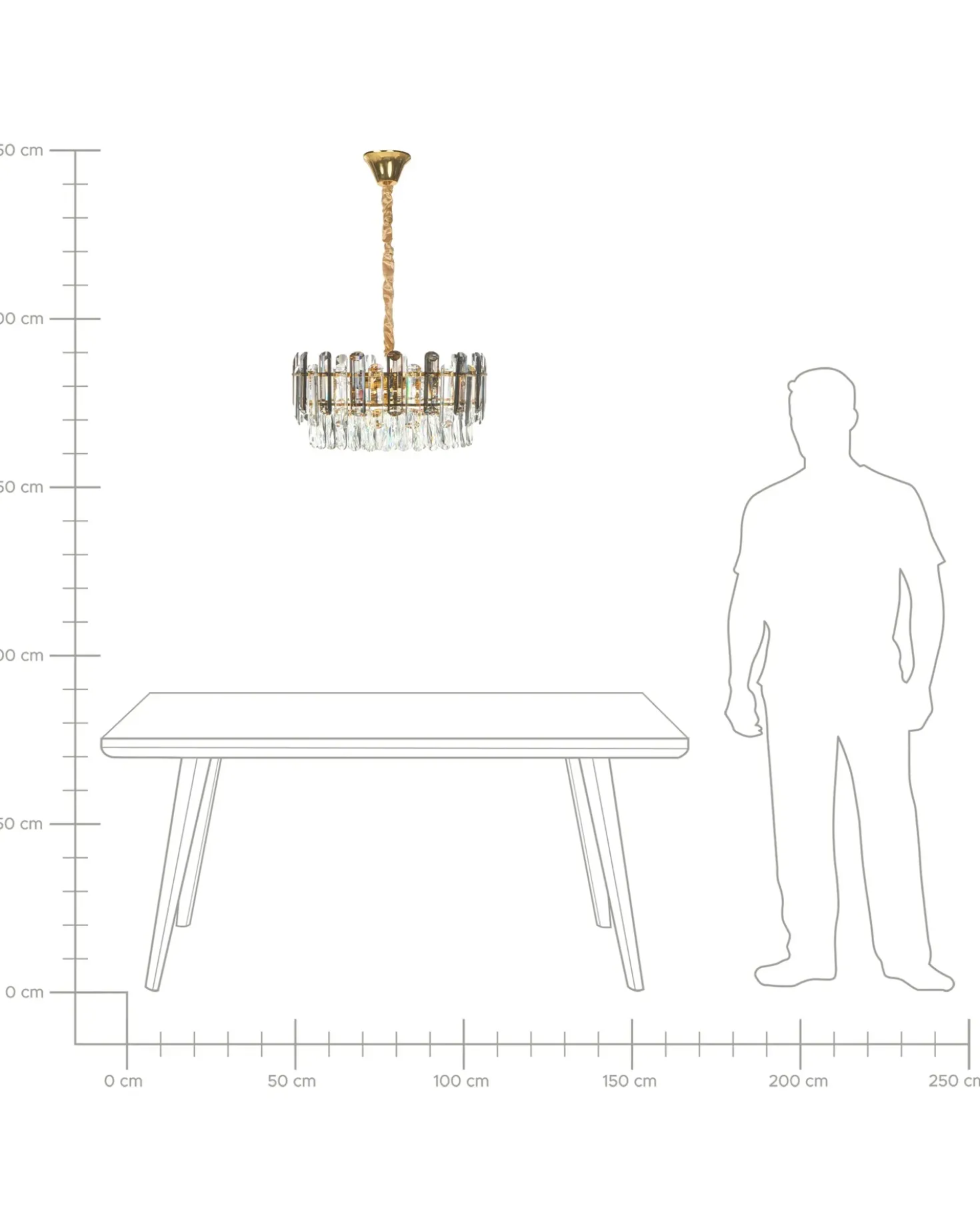 Lampadario MANTARO Vetro Oro