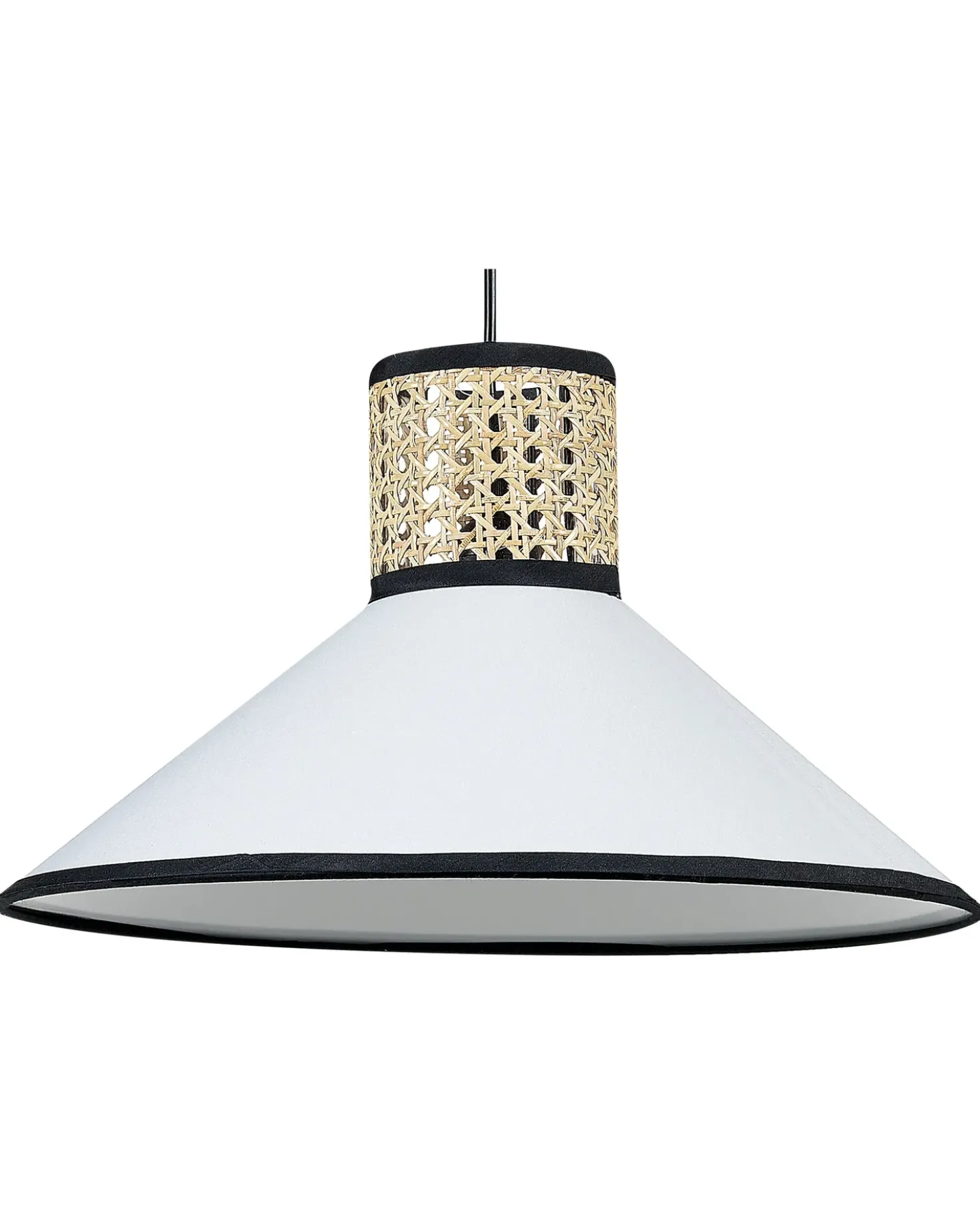 Lampadario MANTUA Rattan Bianco