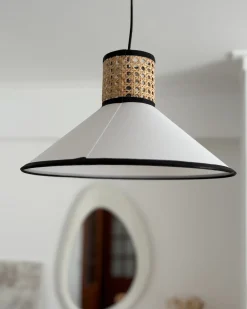 Lampadario MANTUA Rattan Bianco