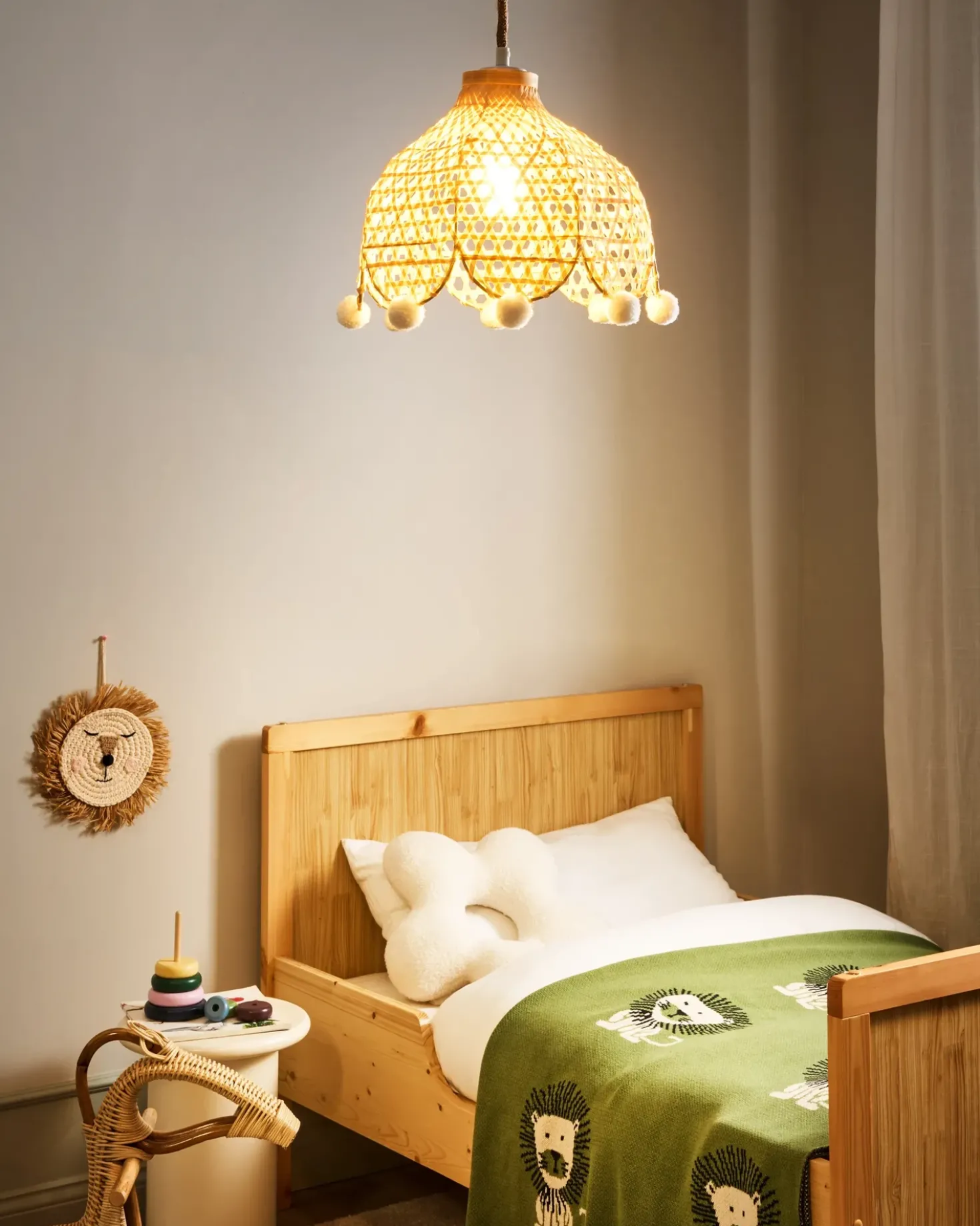 Lampadario MANYAME Rattan Naturale