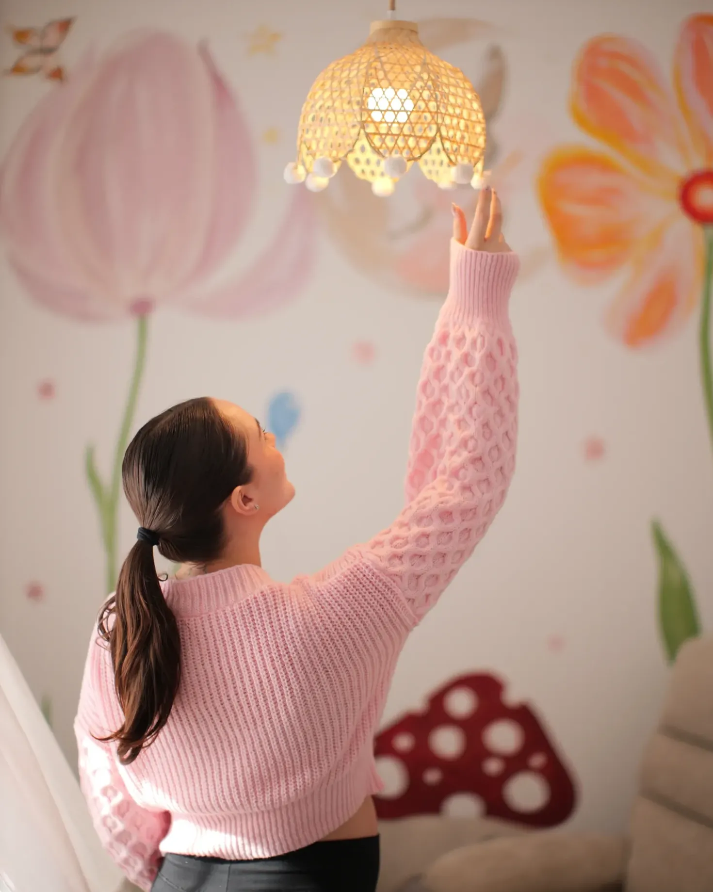 Lampadario MANYAME Rattan Naturale